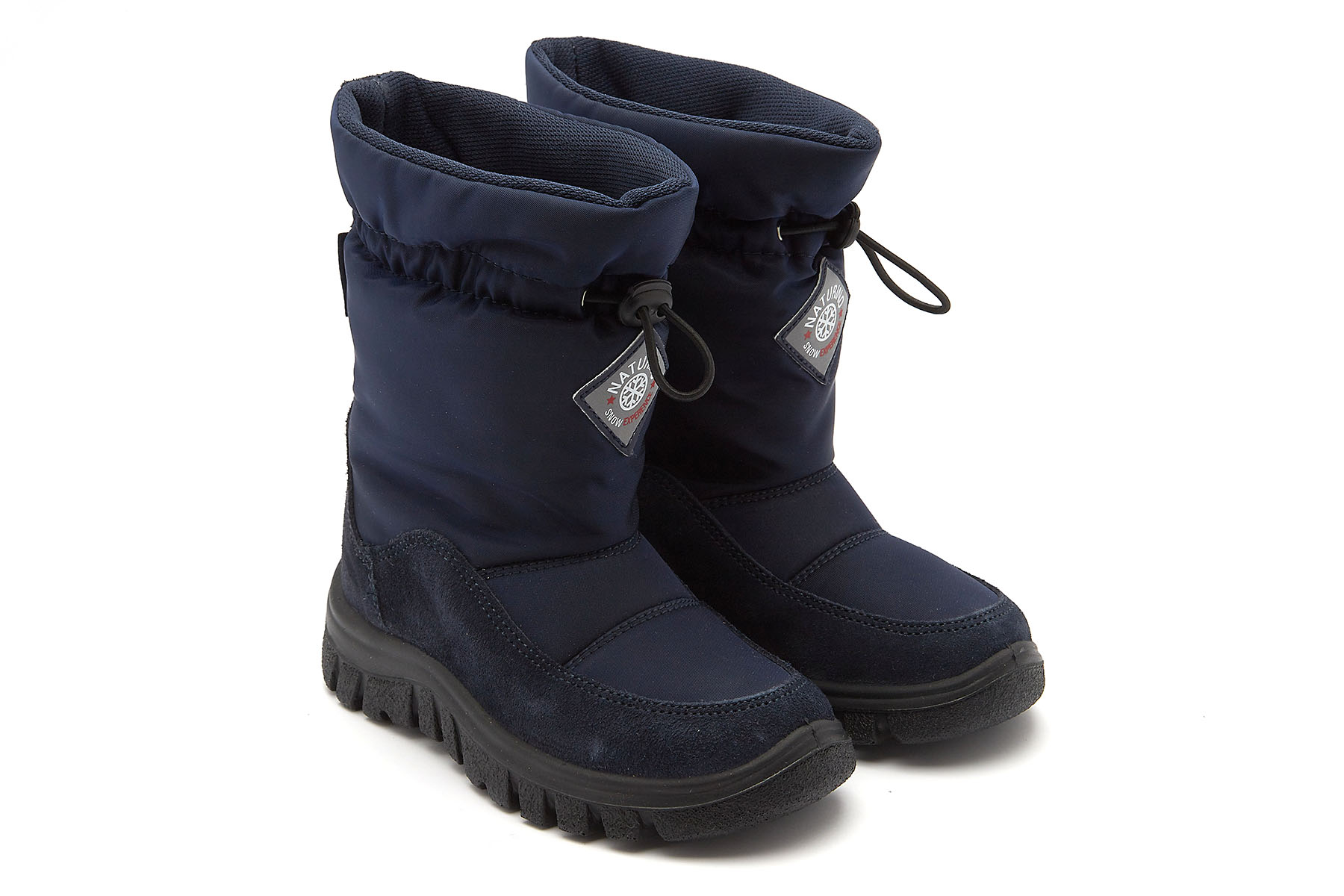 Kid's Insulated Ankle Boots NATURINO Varna Vel/Nylon Blue | Apia