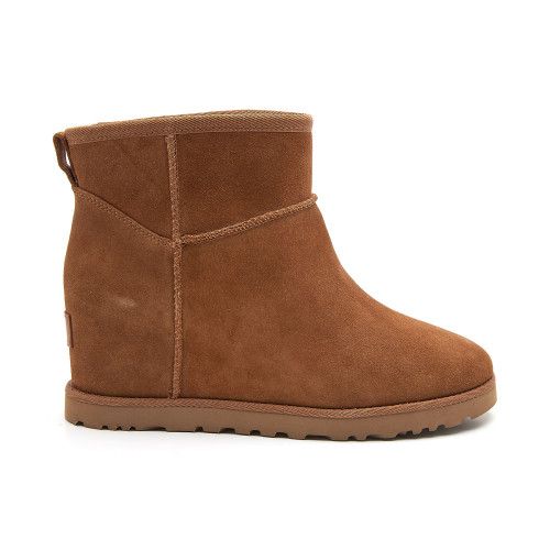 Women's Insuleted Wedge Ankle Boots UGG Classic Femme Mini Chestnut | Apia
