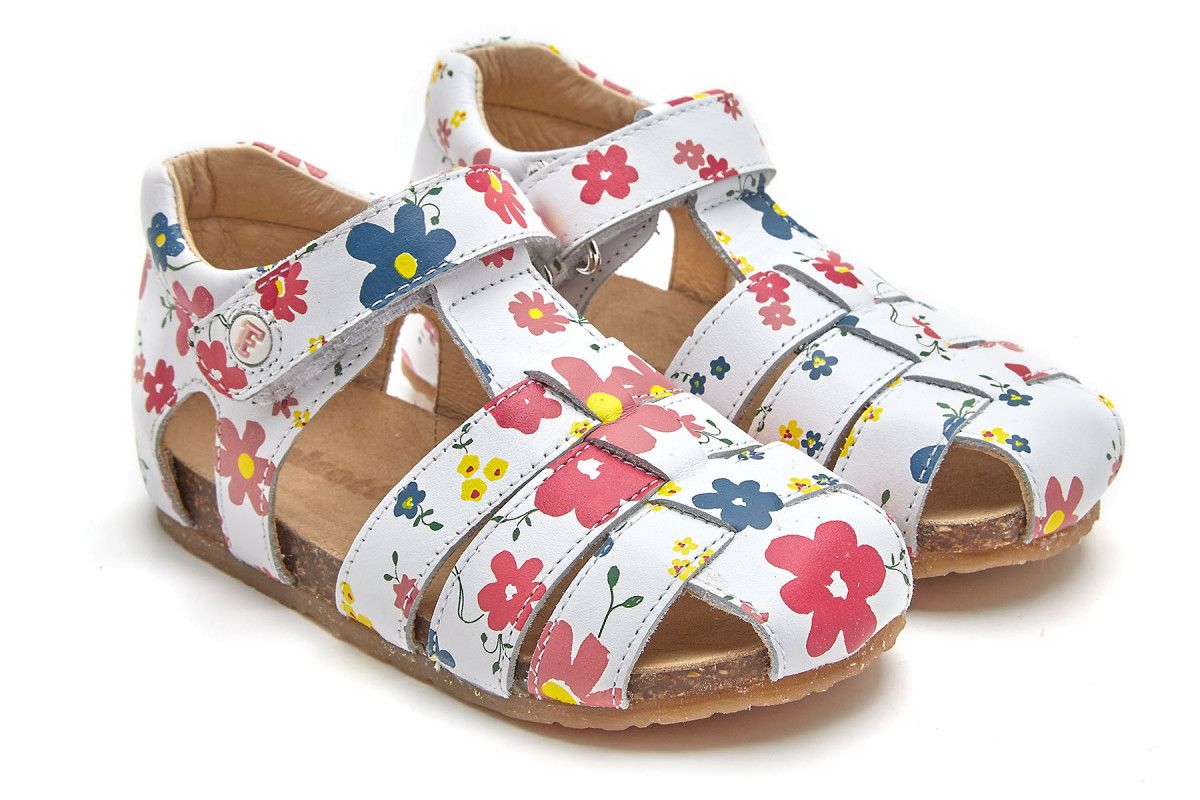 Kid's Sandals NATURINO Alby Flower White | Apia