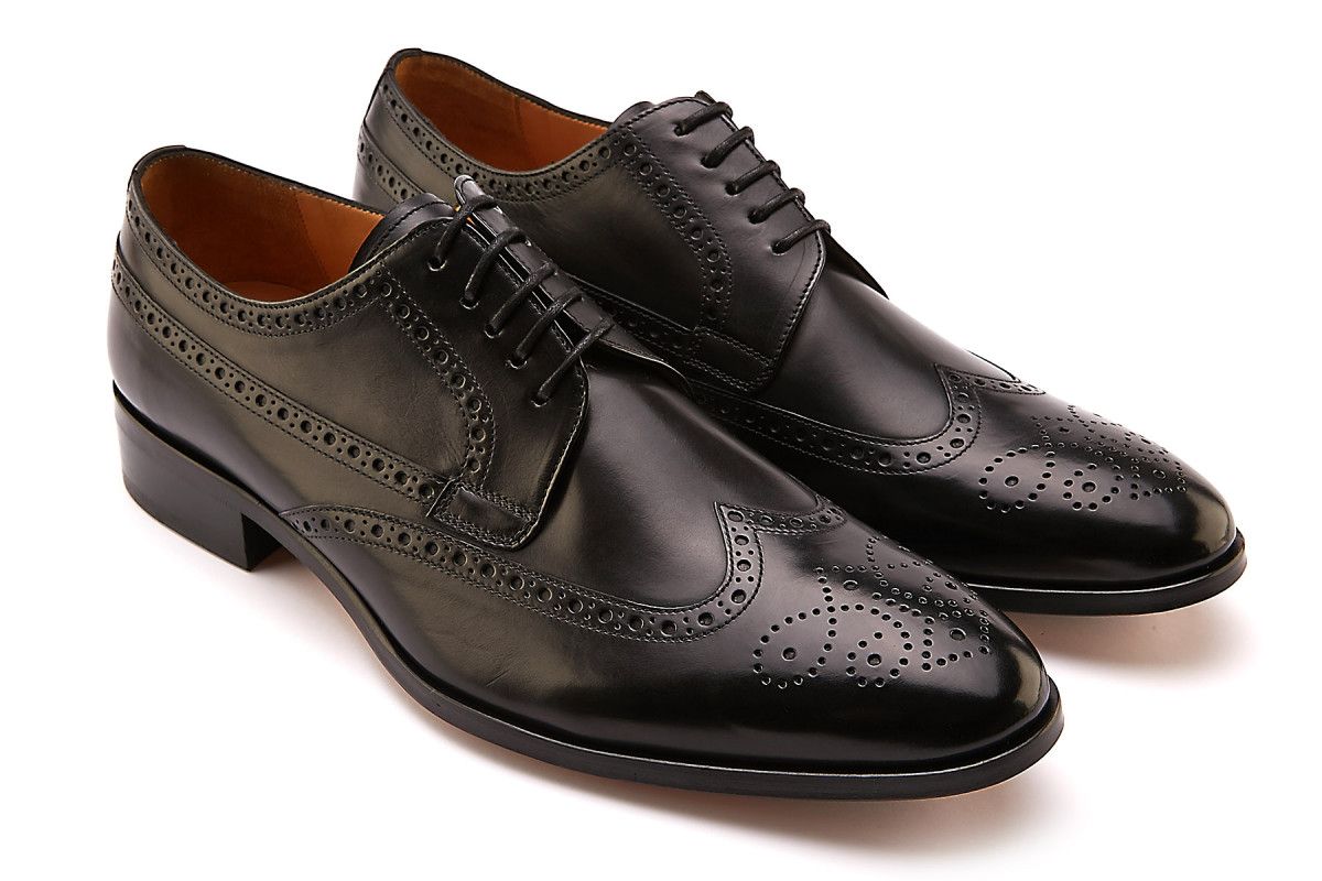 Men's Brogue Shoes APIA Pombeiro Black | Apia