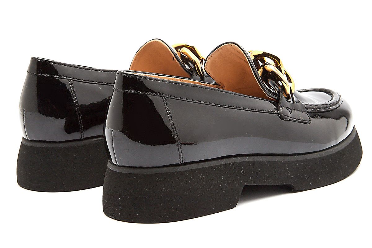 Women's Platform Loafers HOGL 4-101624 Black Stacy | Apia