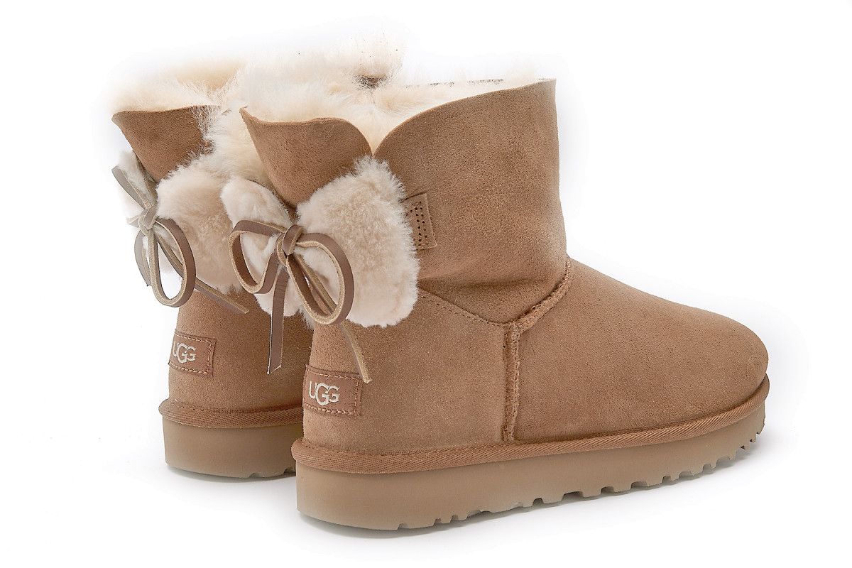 Women's Insulated Ankle Boots UGG Classic Double Bow Mini | Apia